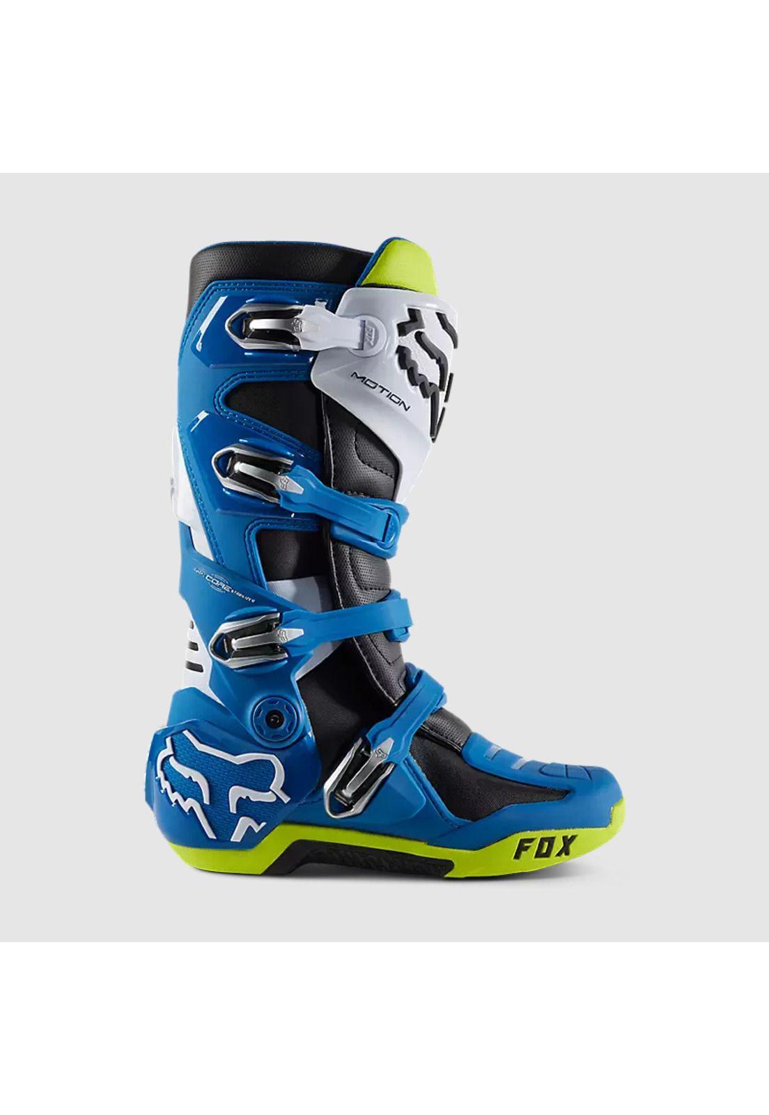 Botas Moto Motion Azul/Amarillo Fox-3