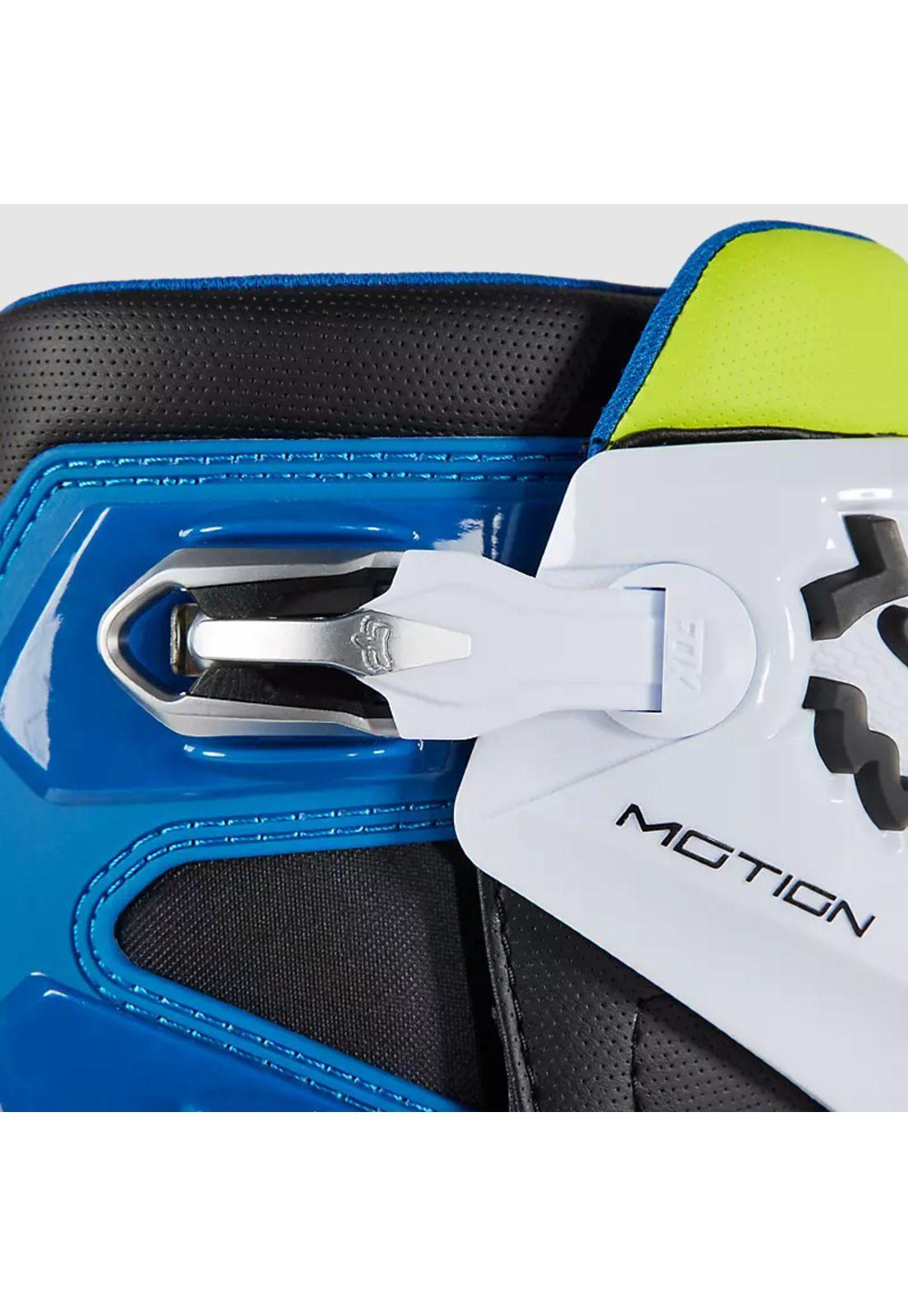 Botas Moto Motion Azul/Amarillo Fox-8