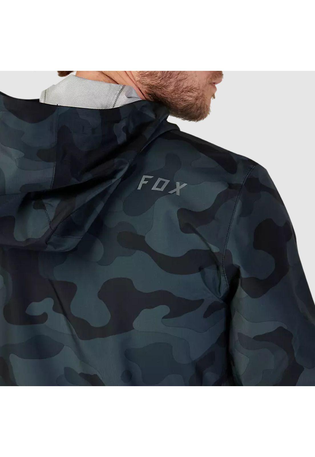 Chaqueta Bicicleta Impermeable Ranger Camo Negro Fox-6
