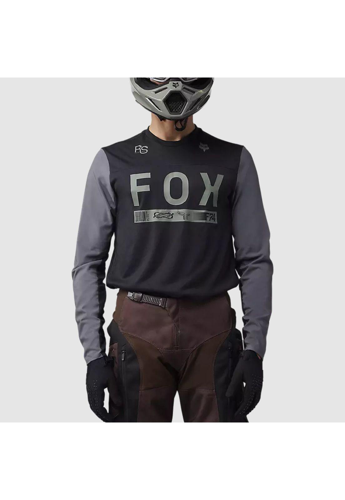 Polera Moto Ranger Off-Road Negro/Gris Fox-2