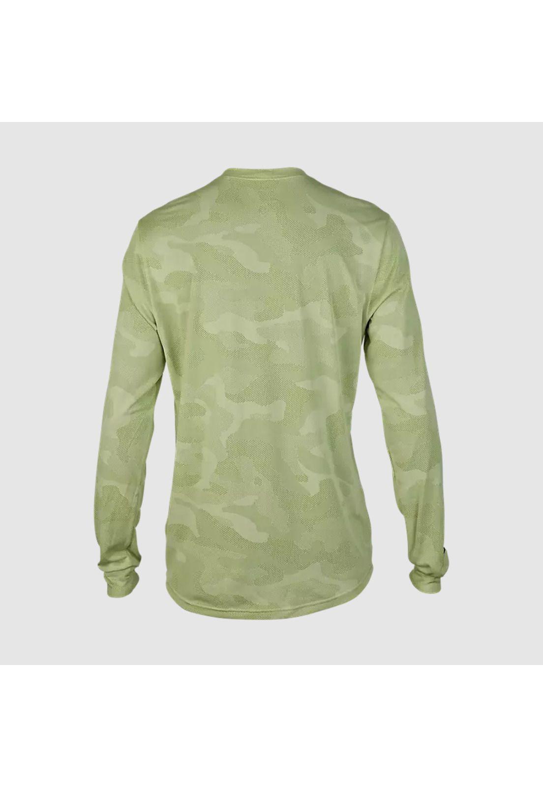 Polera Bicicleta Ranger TruDri™ Manga Larga Verde Fox-1