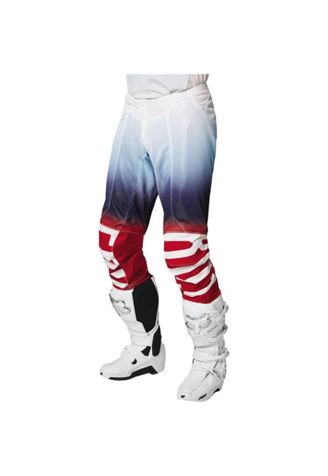 Pantalon Moto Airline Reepz Blanco/Rojo/Azul Fox.-0