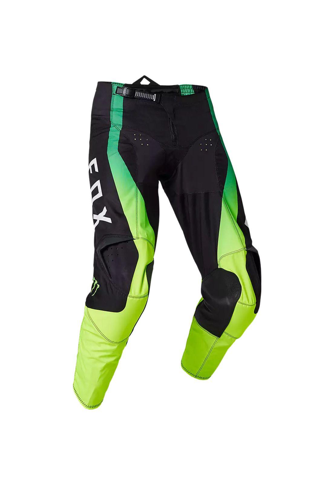 Pantalon Moto 180 Monster Negro/Verde Fox-0