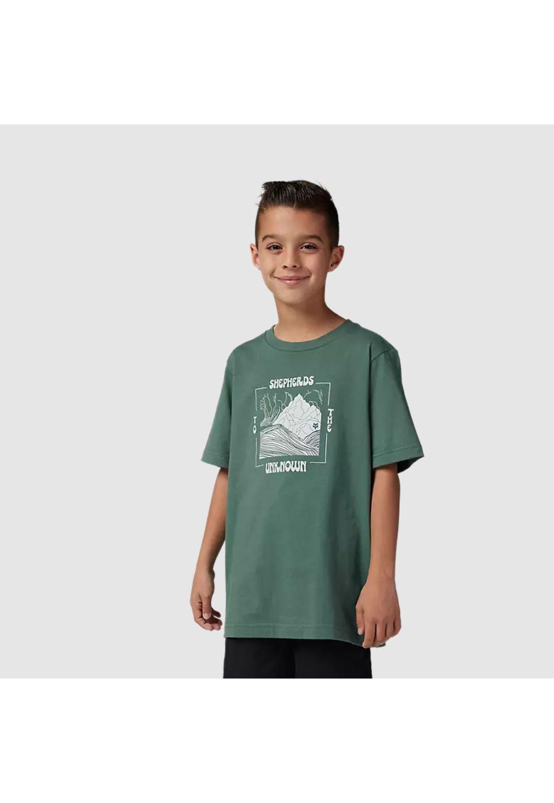 Polera Lifestyle Niño Shepherds Premium Verde Fox-2