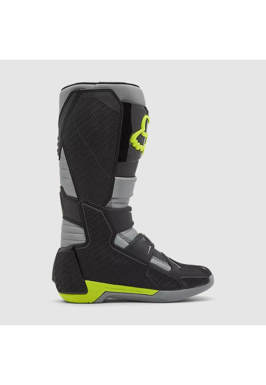 Botas Moto Comp Gris/Amarillo Fox-2