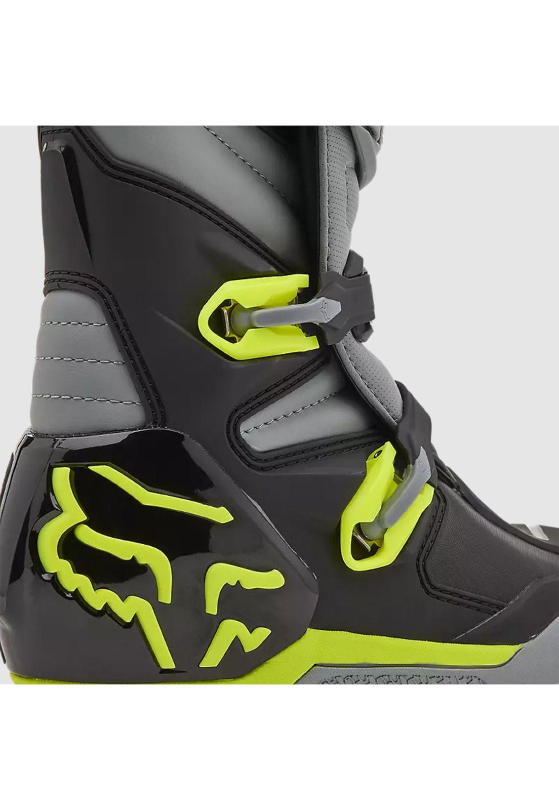 Botas Moto Comp Gris/Amarillo Fox-5