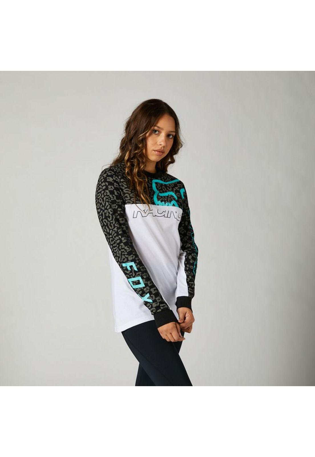 Polera Lifestyle Mujer Manga Larga Blanco Fox-0