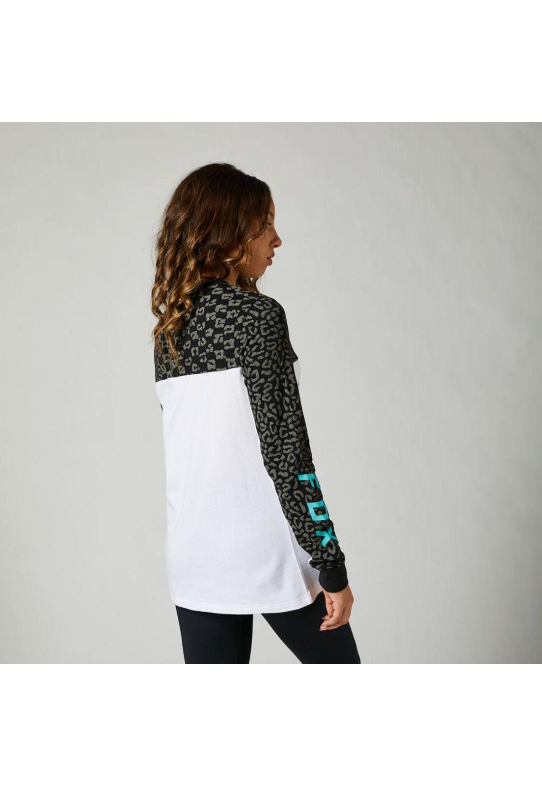 Polera Lifestyle Mujer Manga Larga Blanco Fox-1