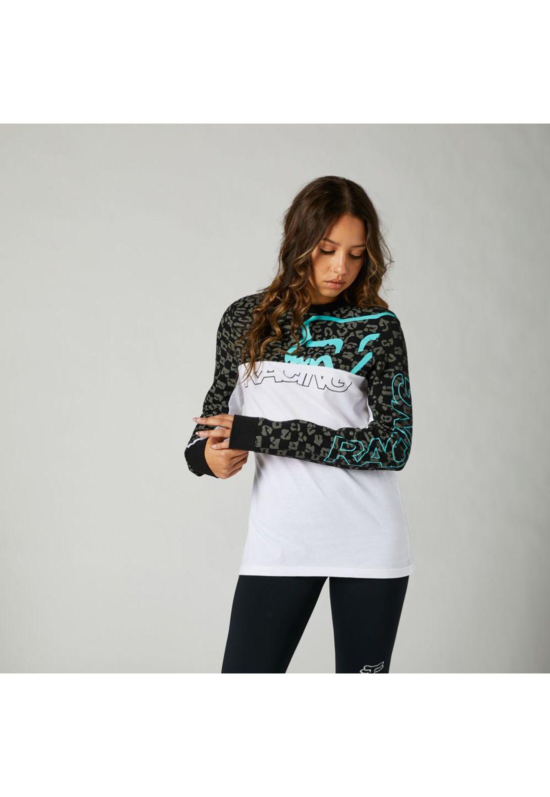 Polera Lifestyle Mujer Manga Larga Blanco Fox-3