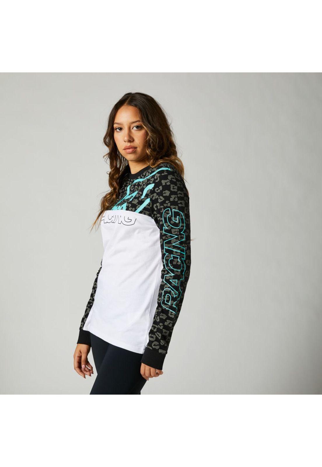 Polera Lifestyle Mujer Manga Larga Blanco Fox-4