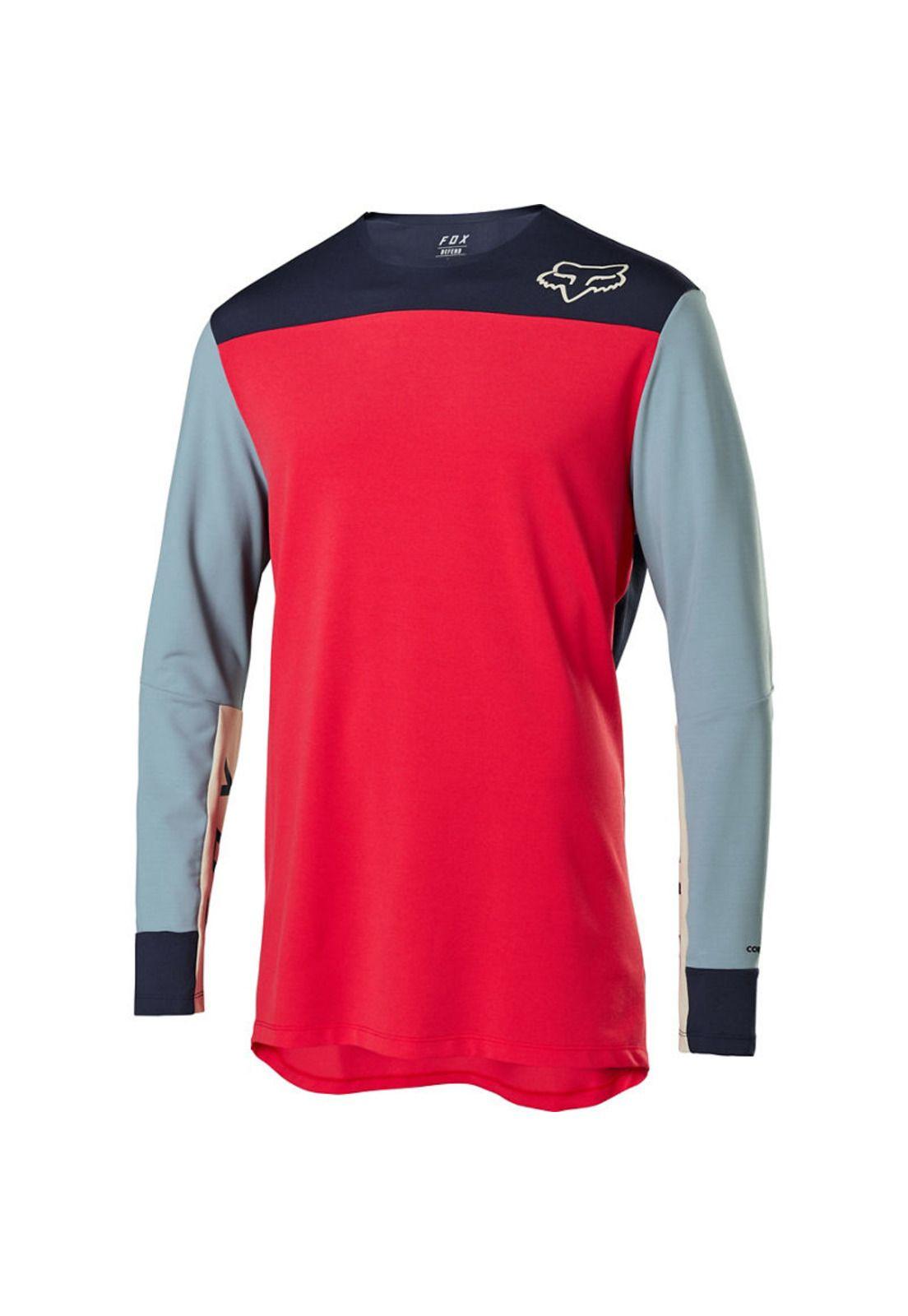 Polera Bicicleta Defend Ls Delta Rojo Fox-0