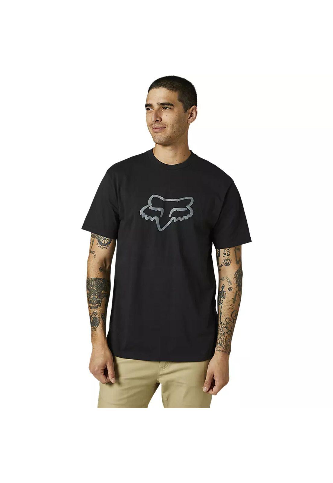 Polera Lifestyle Legacy Head Negro/Gris Fox-1