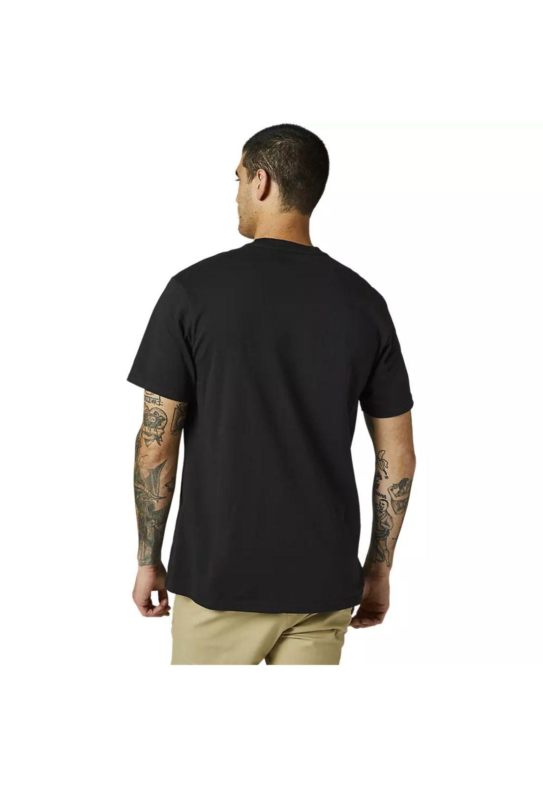 Polera Lifestyle Legacy Head Negro/Gris Fox-2