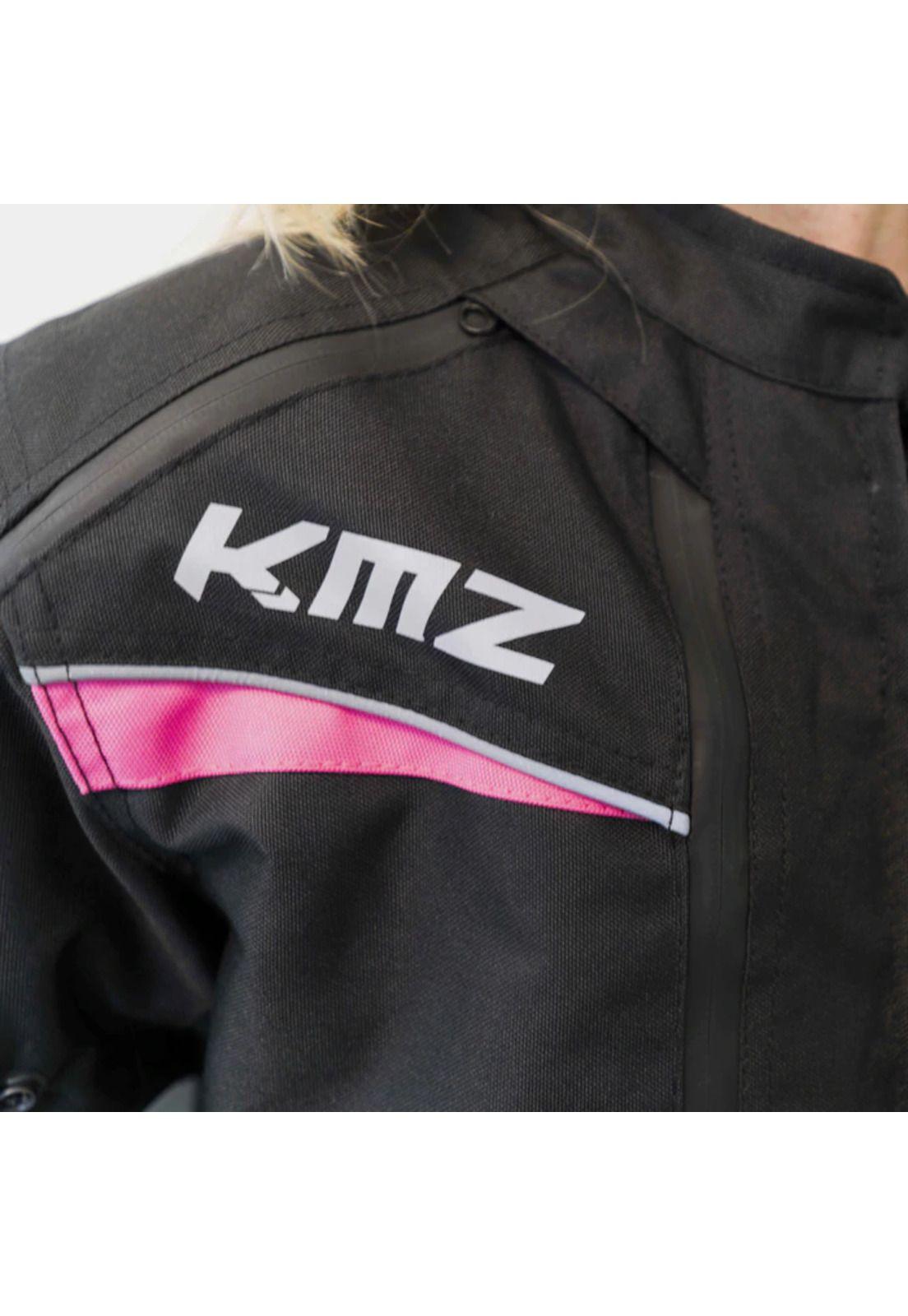 Chaqueta Moto Calle Mujer Jordania Negro/Rosado KMZ-2