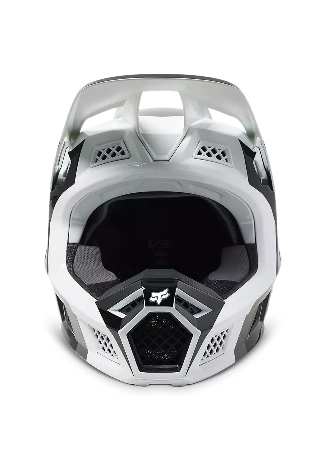 Casco Moto V3 RS Efekt Negro/Blanco Fox-3