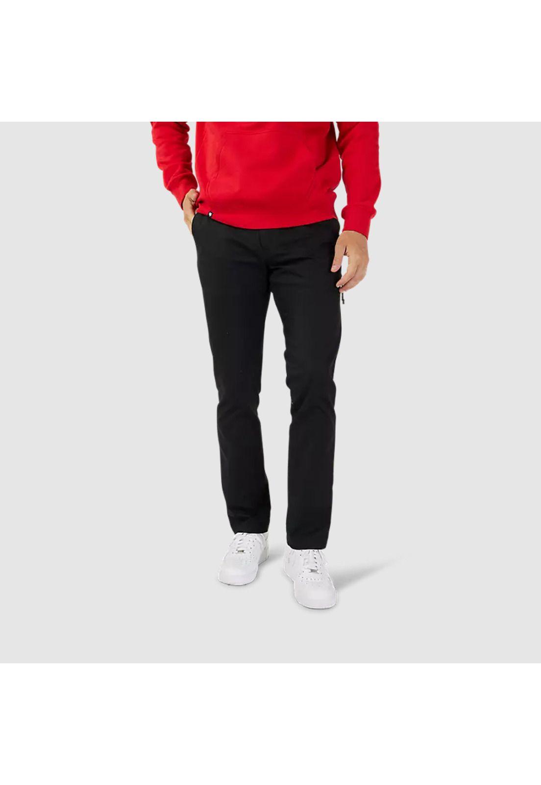 Pantalon Lifestyle Essex Slim Elástico Negro Fox-0