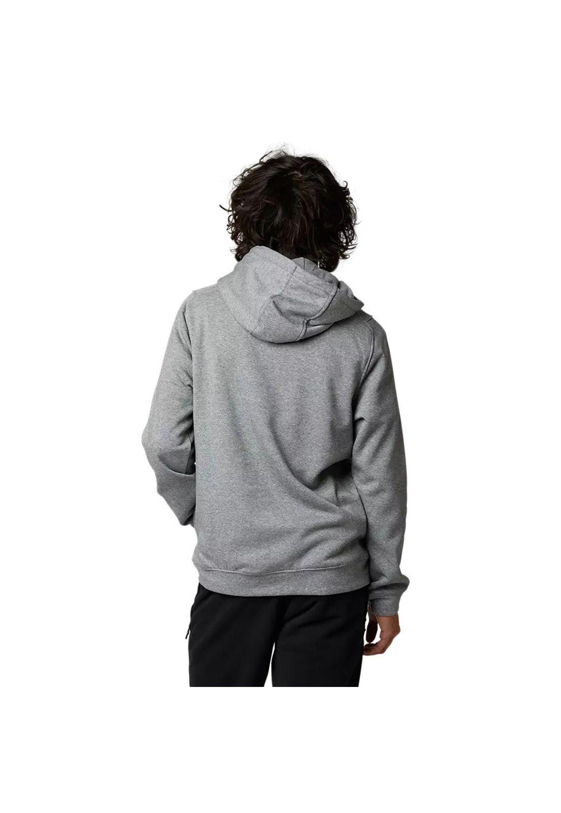 Poleron Lifestyle Base Over con Gorro Water Resistant Gris Fox-2