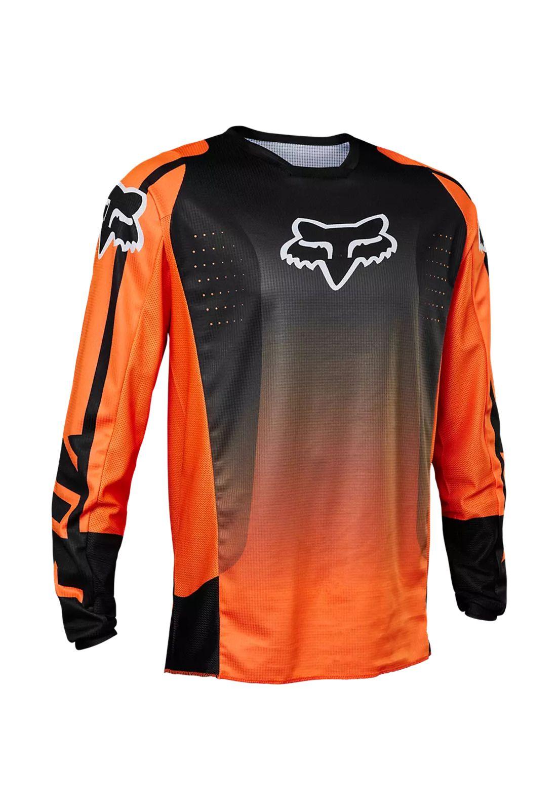 Polera Moto 180 Leed Naranjo/Negro Fox-0