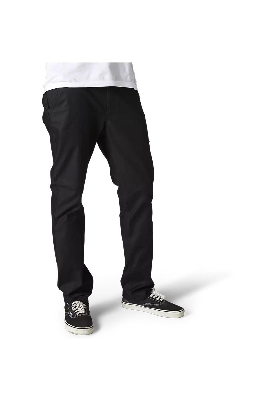 Pantalon Lifestyle Essex Elástico Negro Fox-0
