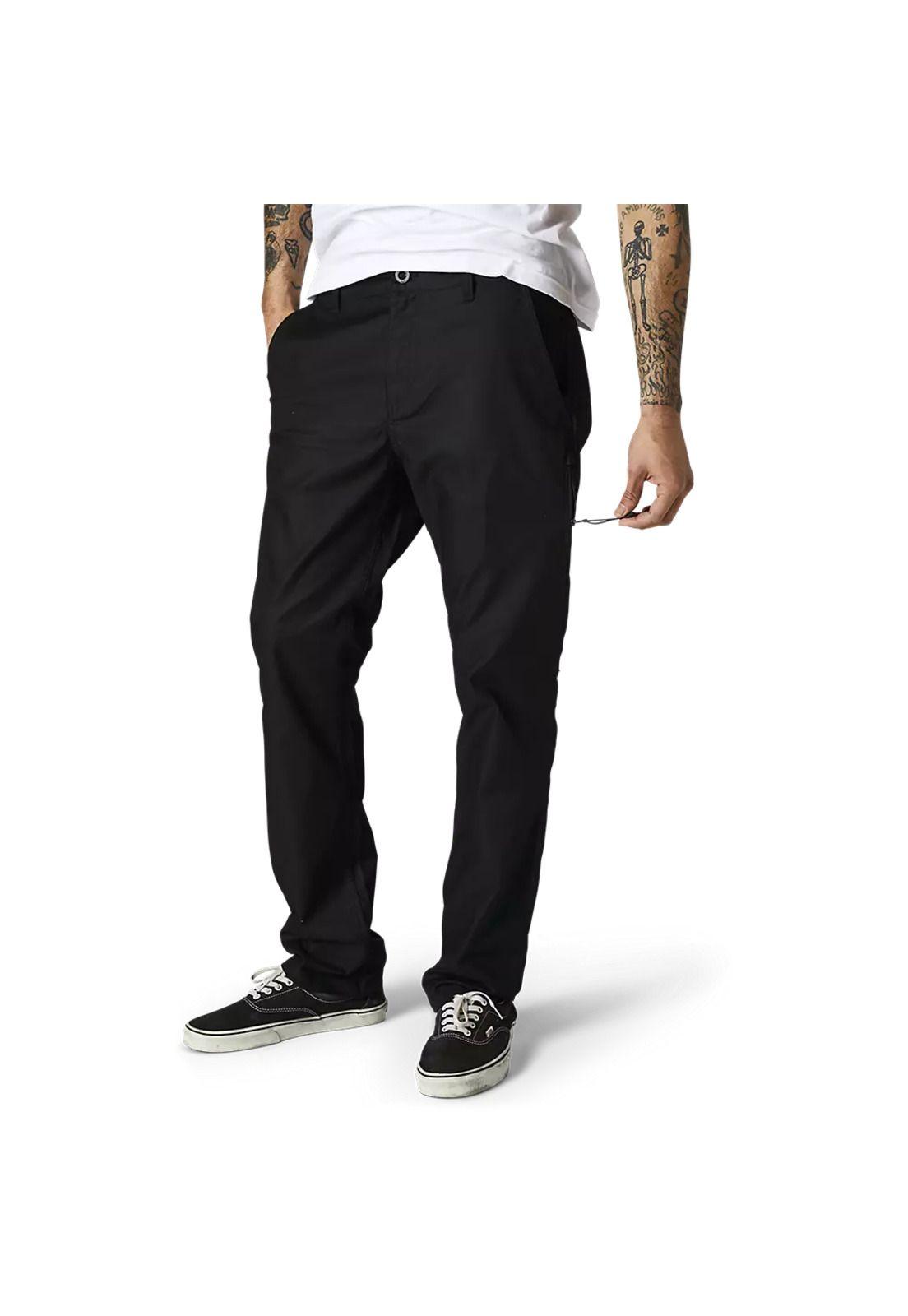 Pantalon Lifestyle Essex Elástico Negro Fox-2