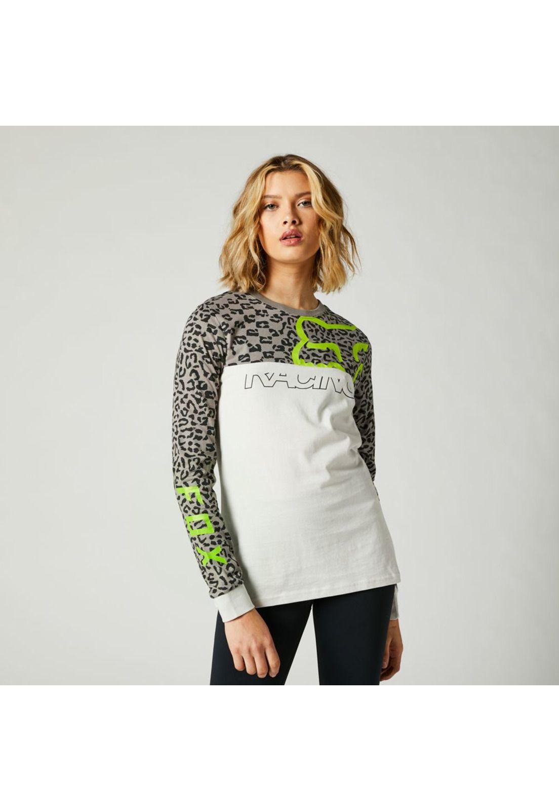 Polera Lifestyle Mujer Manga Larga Gris Fox-0