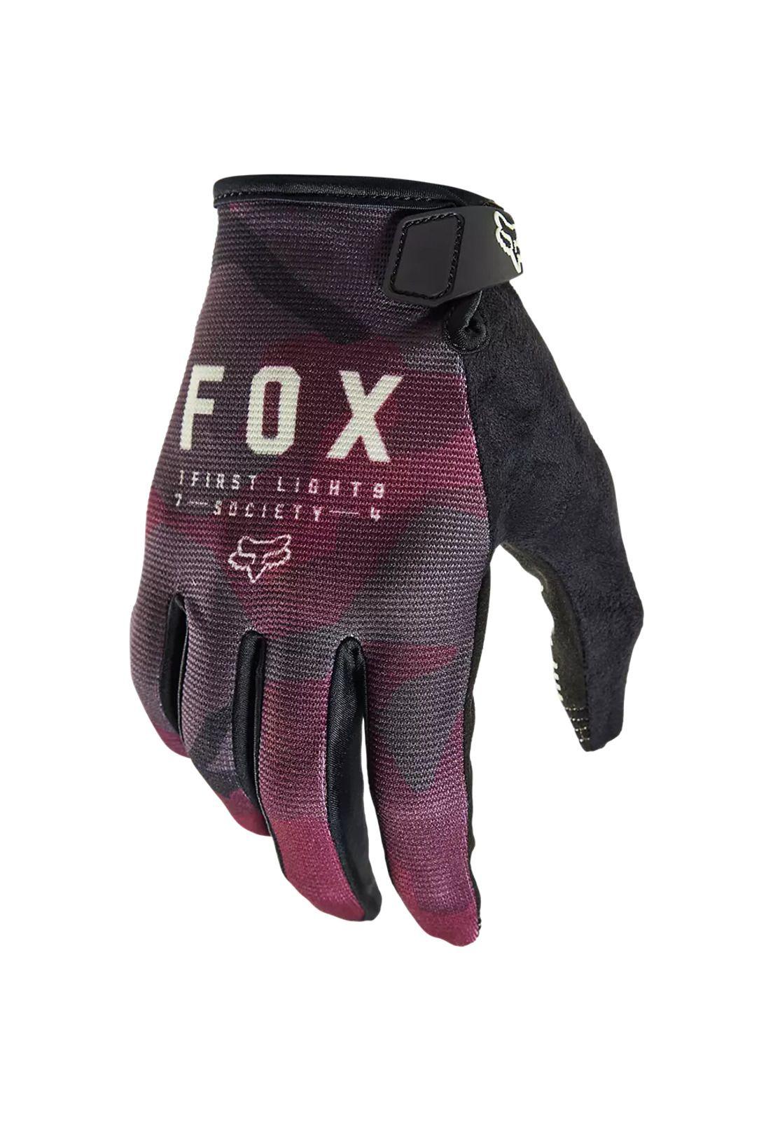 Guantes Bicicleta Ranger Camo Morado Fox-0