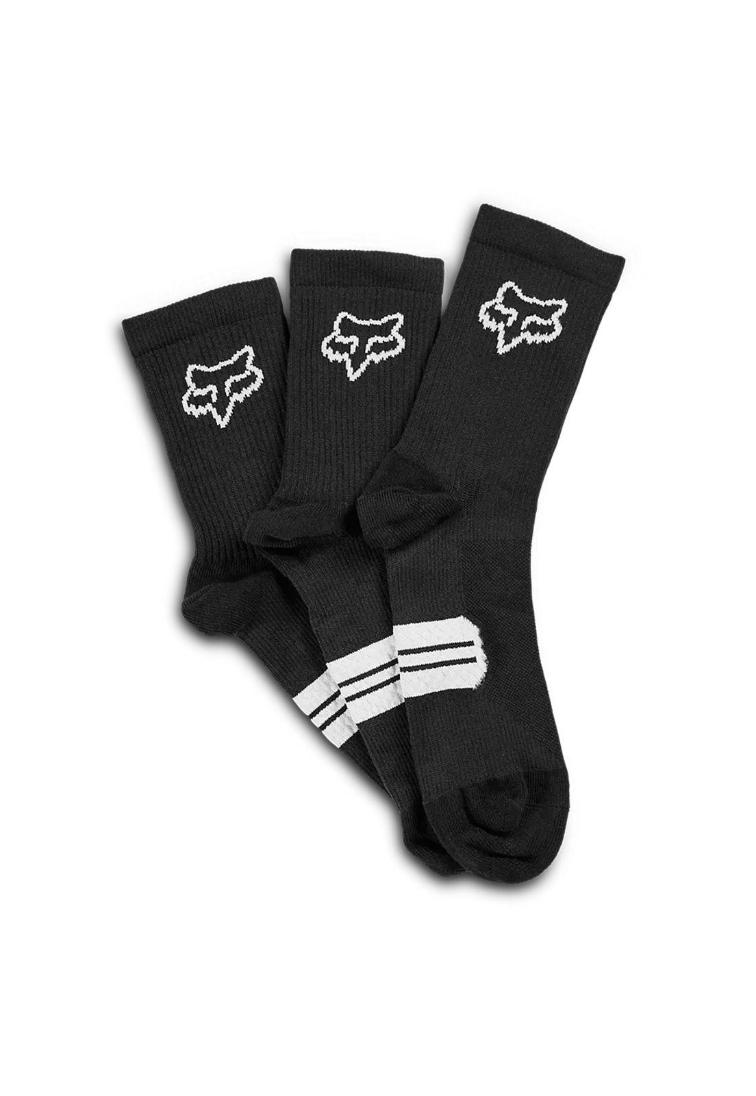 Calcetines Bicicleta Ranger 6" Pack 3 Unidades Negro Fox-1