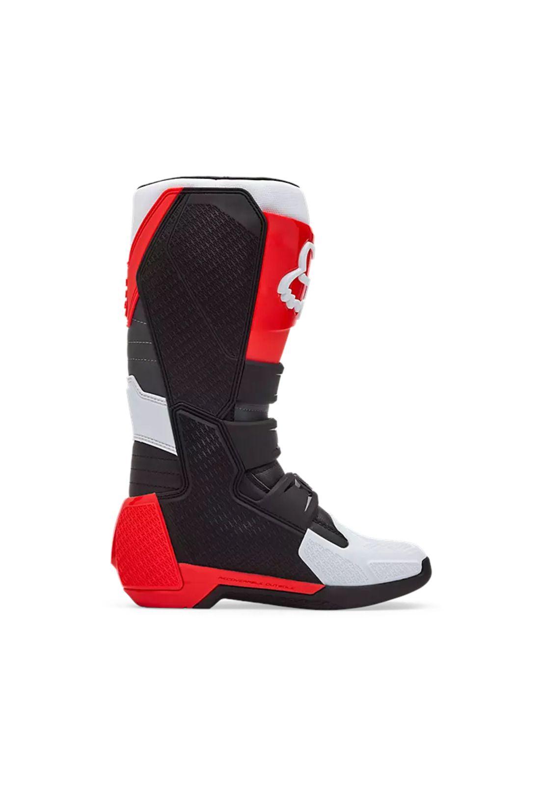 Botas Moto Comp Rojo/Blanco Fox-2