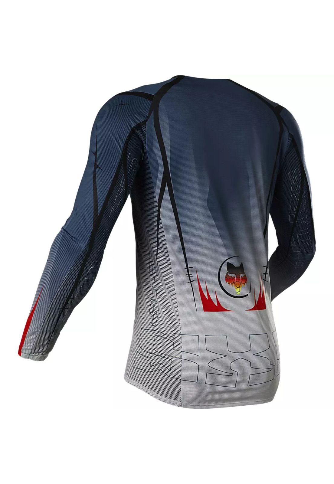 Polera Moto Flexair Skarz Limited Edition Azul Fox-1