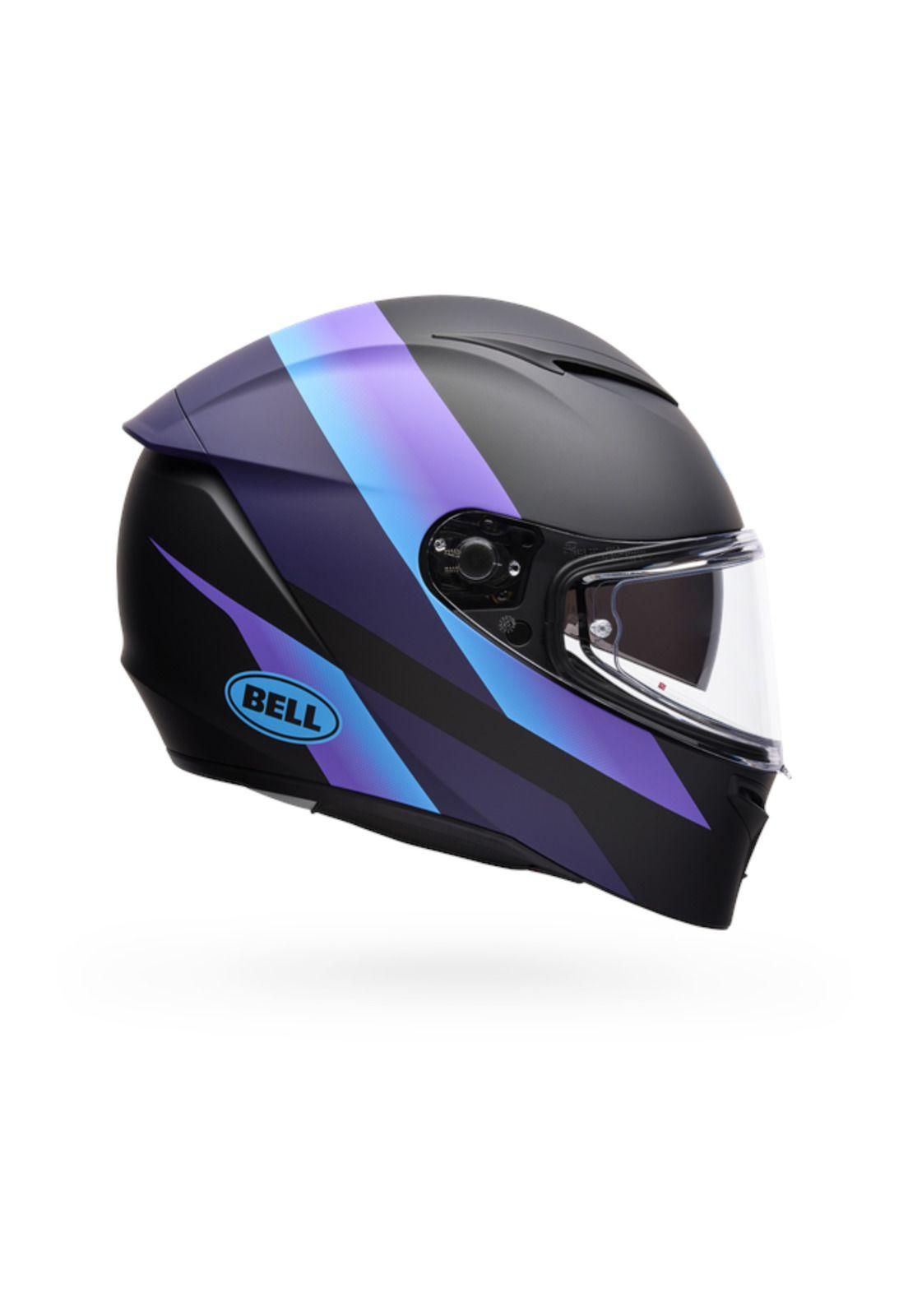 Casco Moto Calle Lithium Passion Negro/Azul Bell-1