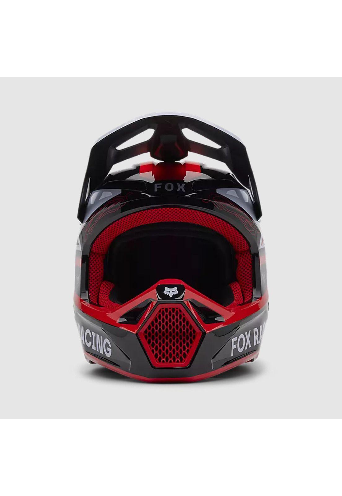 Casco Moto V1 Race Spec Rojo Fox-2