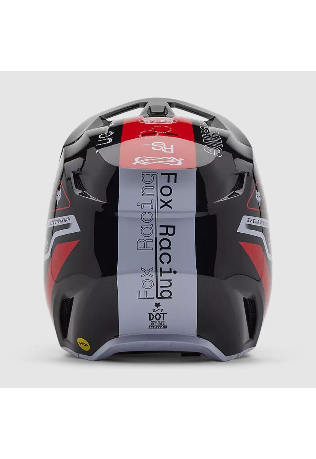 Casco Moto V1 Race Spec Rojo Fox-4