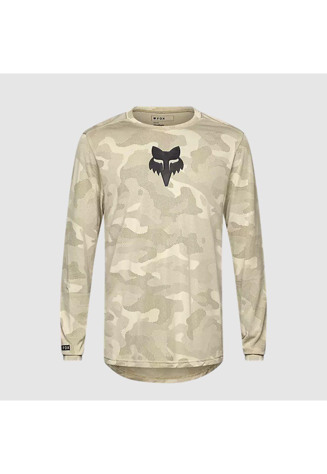 Polera Bicicleta Ranger TruDri™ Manga Larga Crema Fox-0
