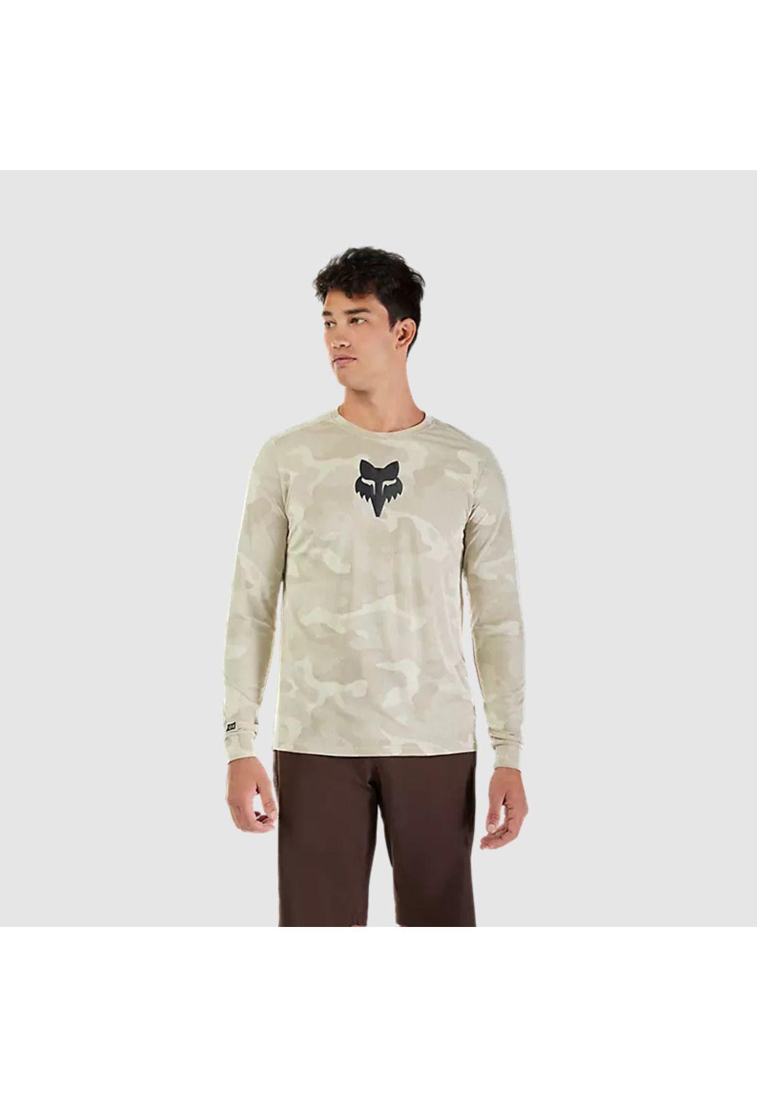 Polera Bicicleta Ranger TruDri™ Manga Larga Crema Fox-2