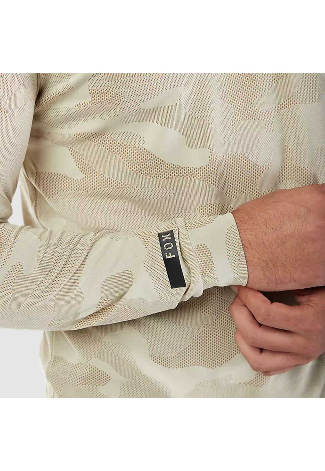 Polera Bicicleta Ranger TruDri™ Manga Larga Crema Fox-4