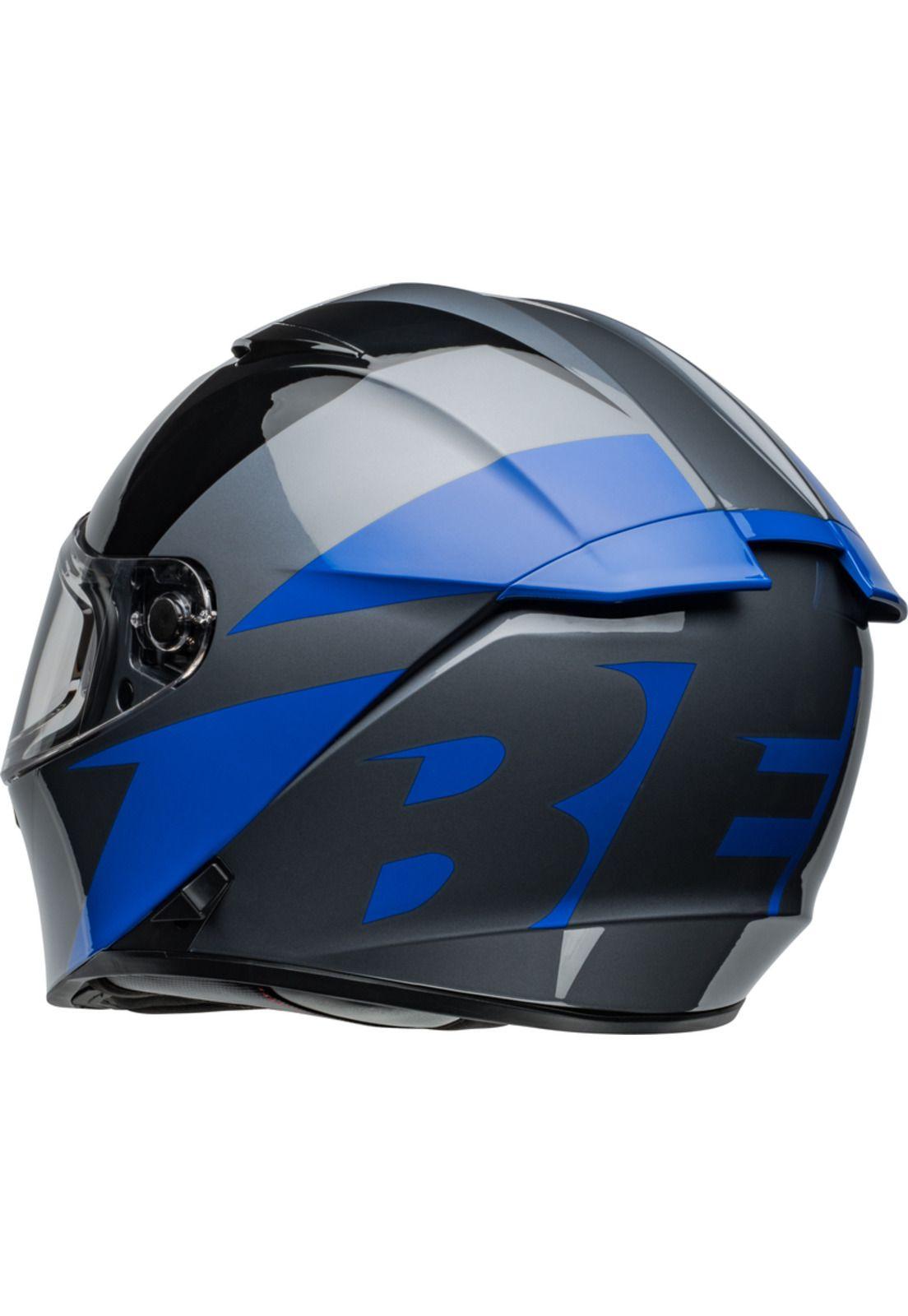 Casco Moto Lithium Shear Negro/Azul Bell-6