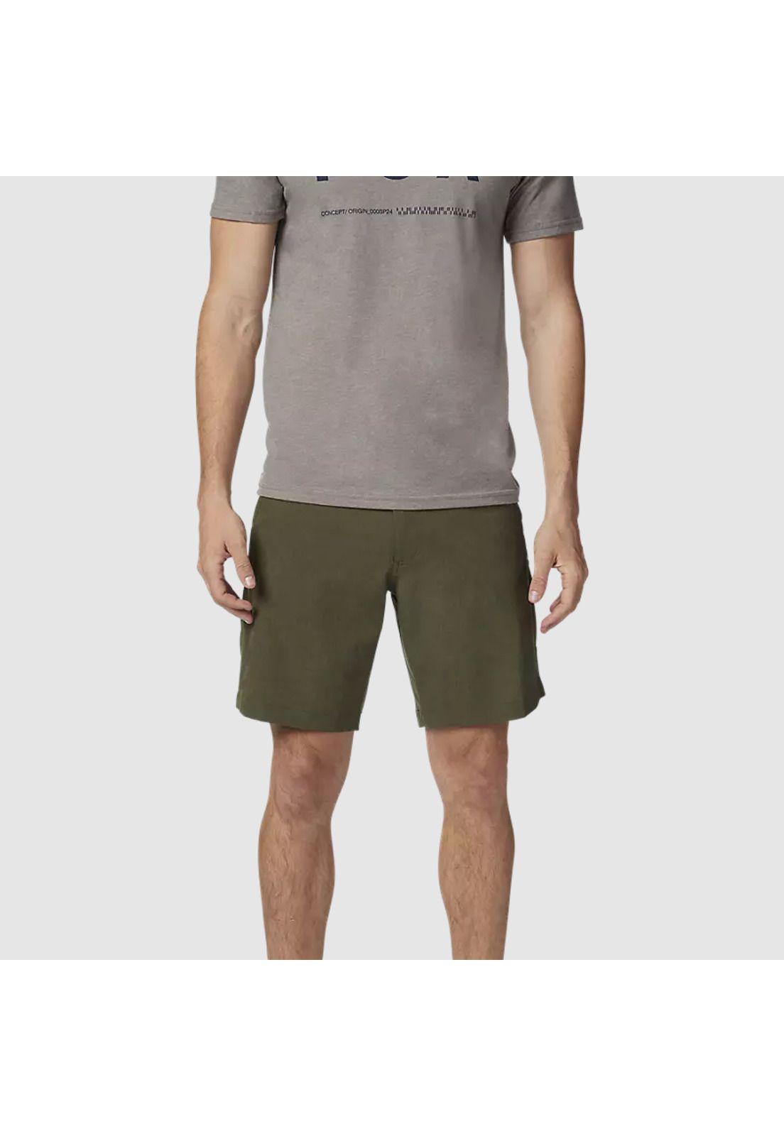 Short Lifestyle Essex Tech Stretch Hybrid Verde Oliva Fox-2