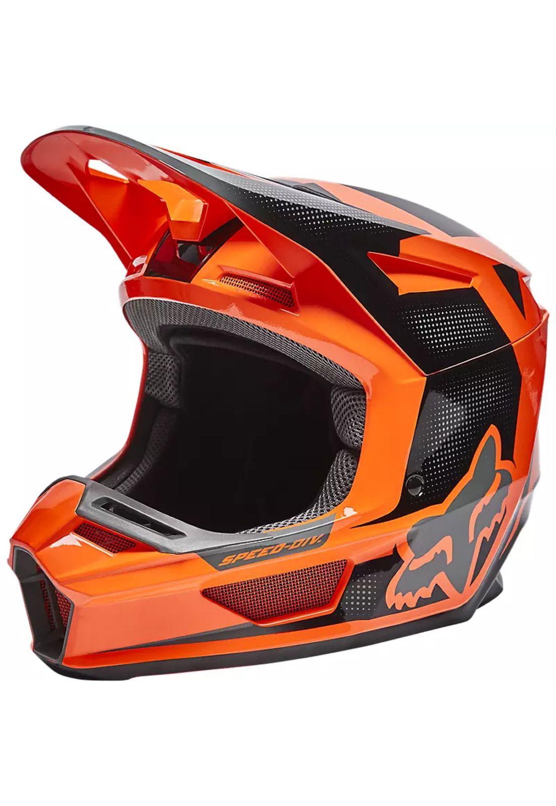 Casco Moto V2 Dier Naranjo Fox-1