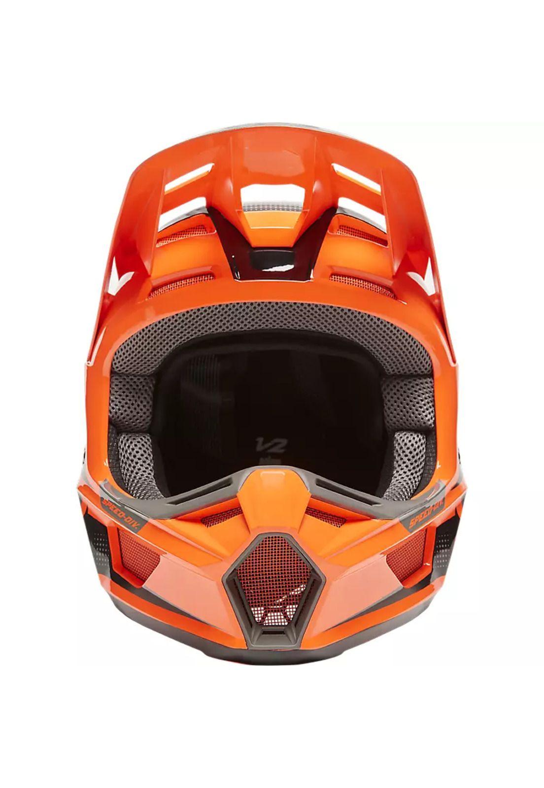 Casco Moto V2 Dier Naranjo Fox-4