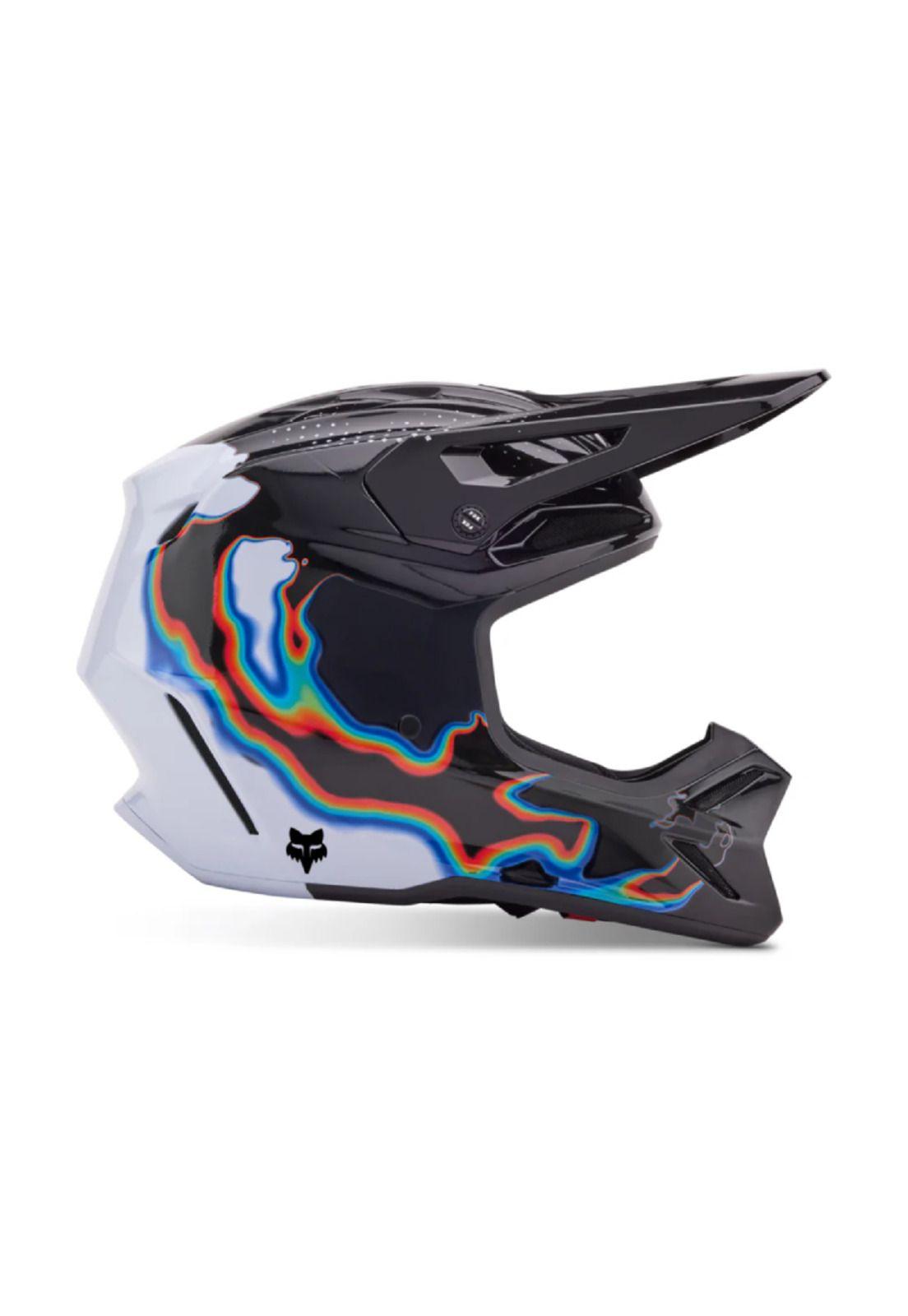 Casco Moto V3 RS Scans Edición Limitada Blanco/Negro Fox-1