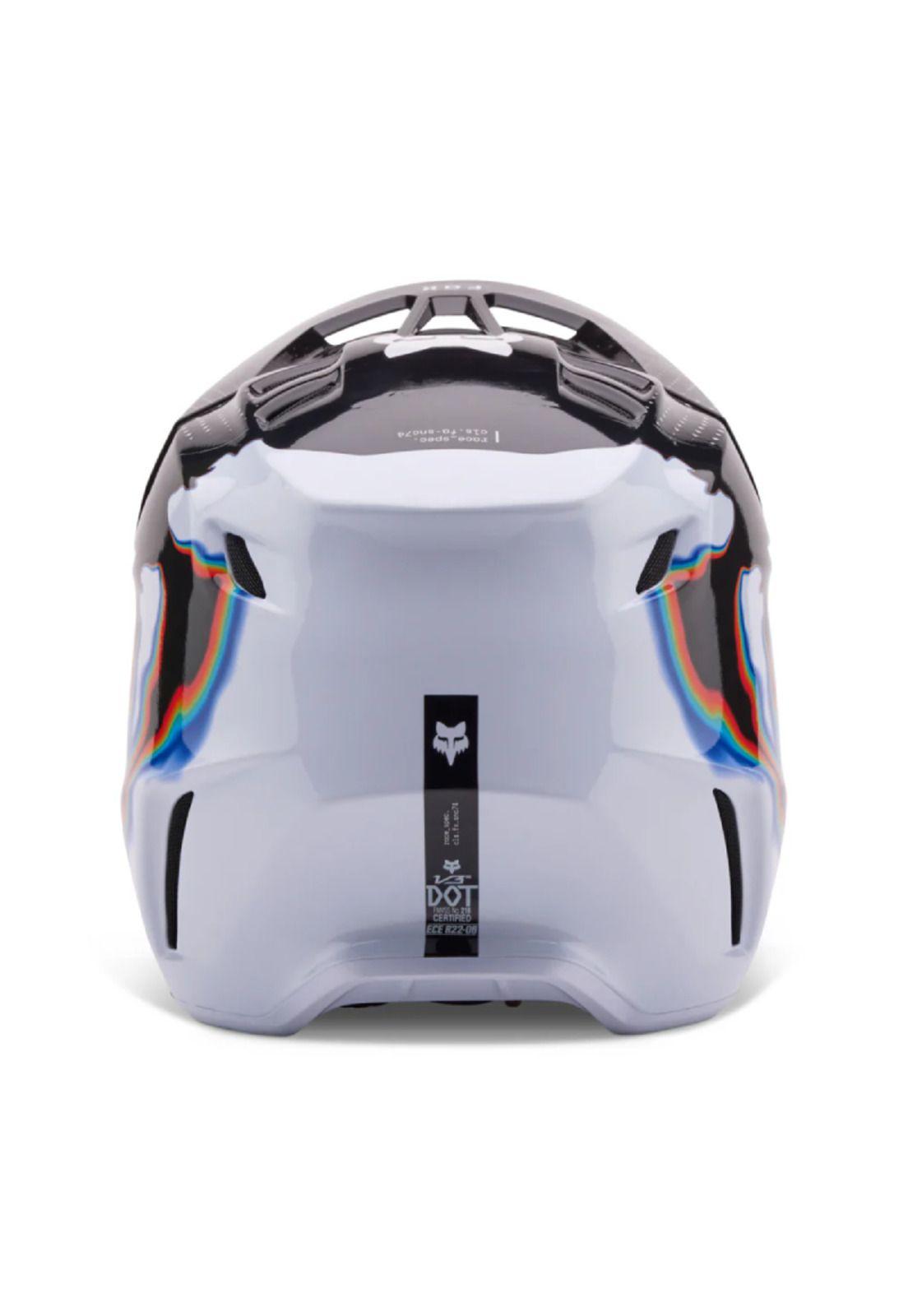 Casco Moto V3 RS Scans Edición Limitada Blanco/Negro Fox-4