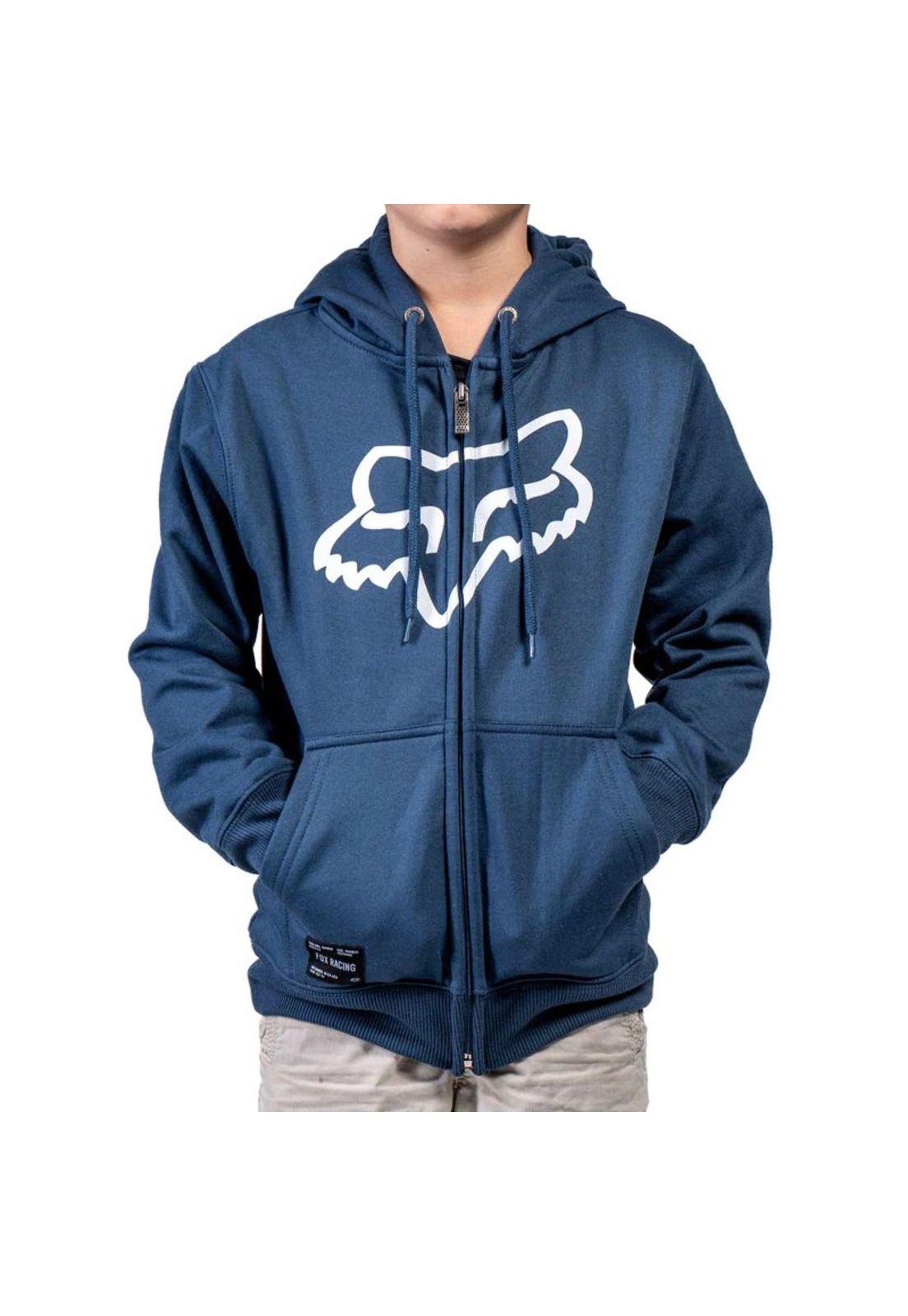 Poleron Lifestyle Niño Destrakt Zip Azul Fox-0