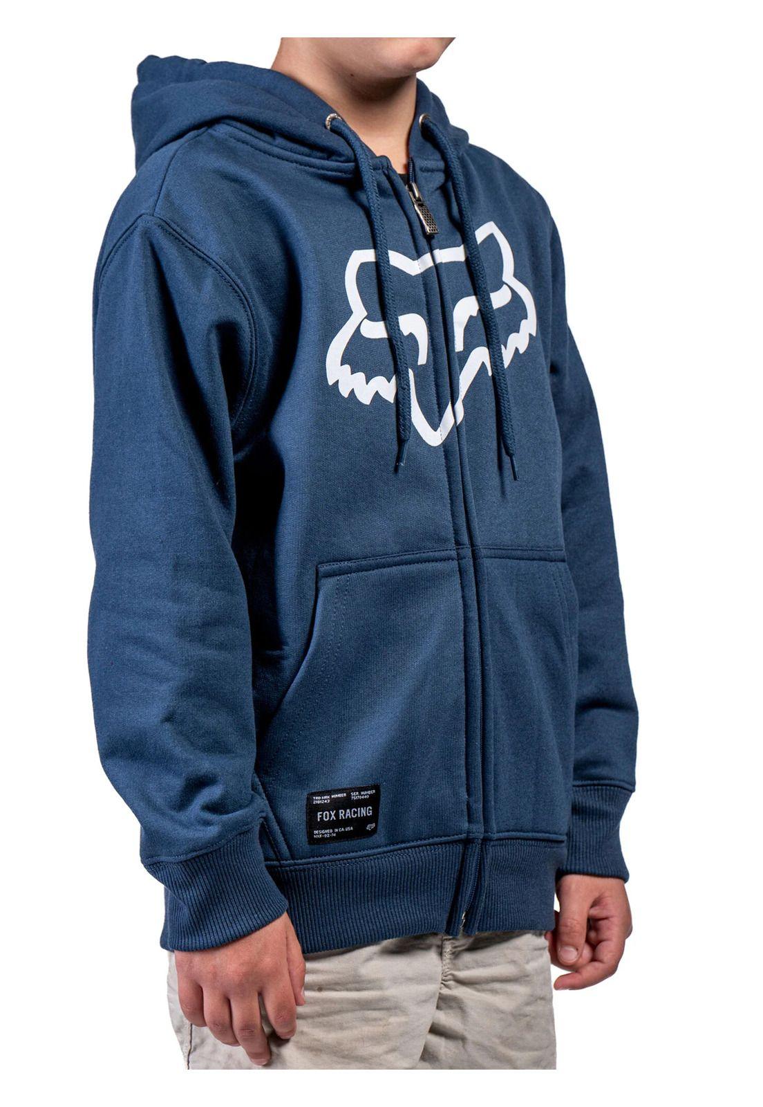 Poleron Lifestyle Niño Destrakt Zip Azul Fox-1