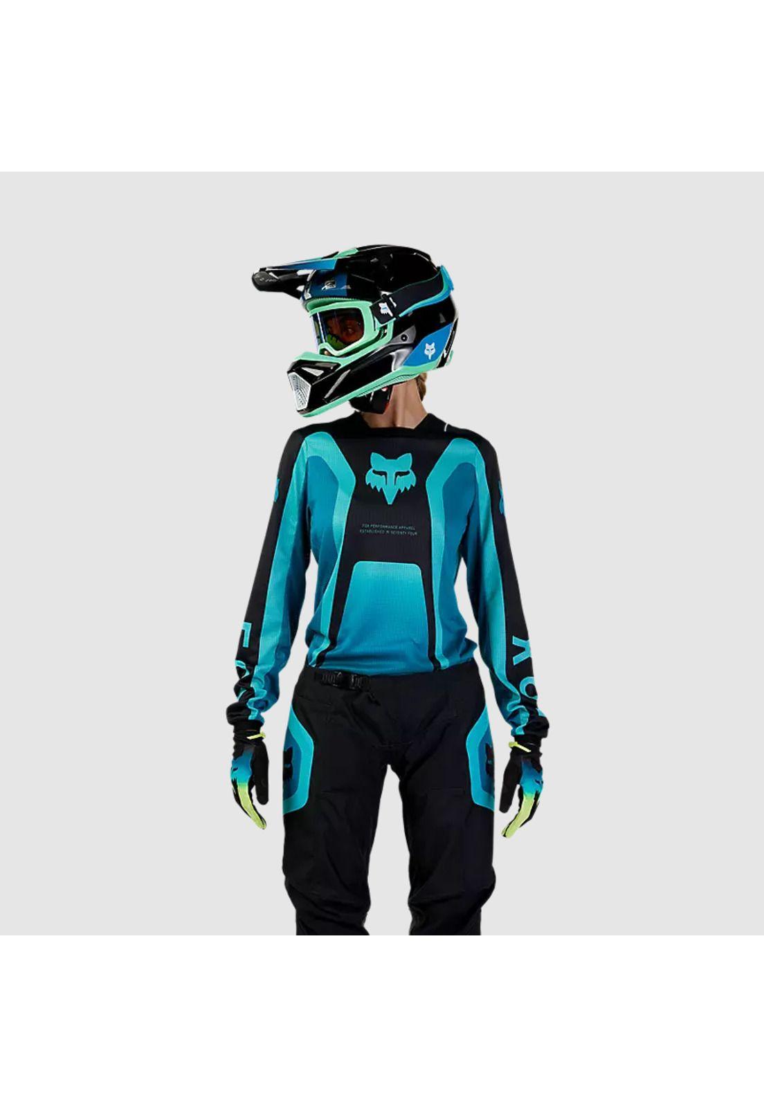 Polera Moto Mujer 180 Ballast Celeste Fox-1