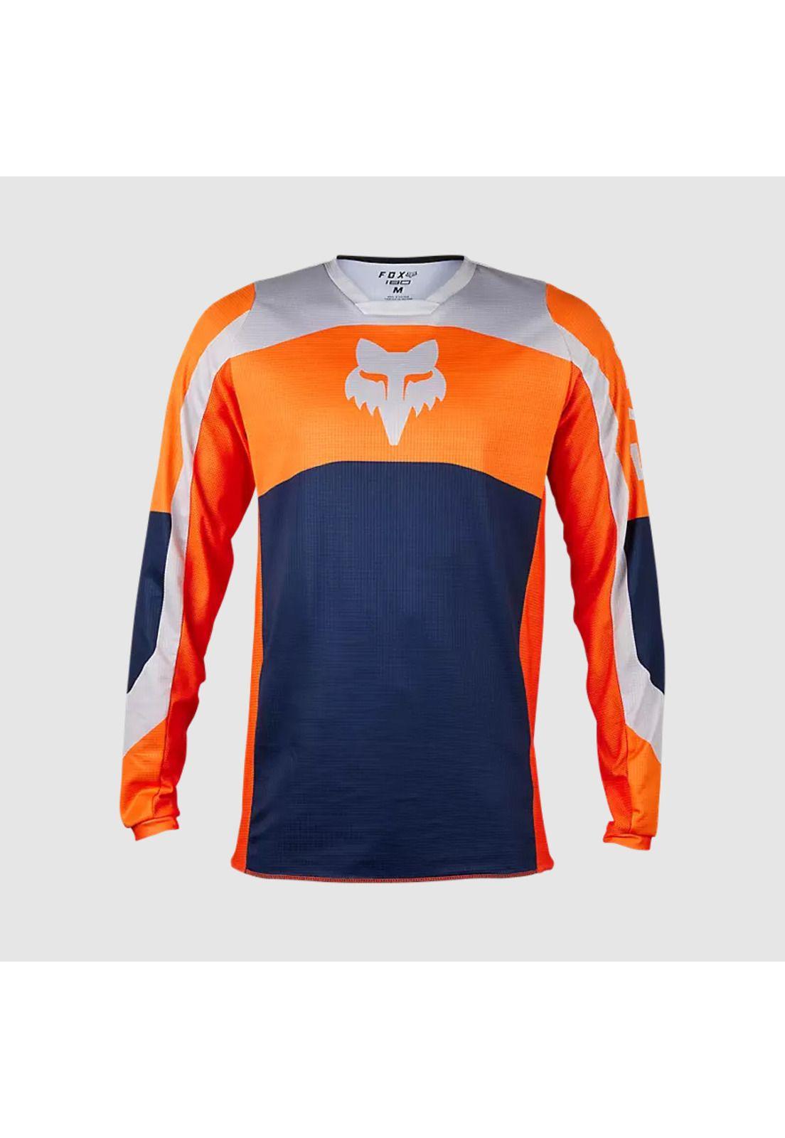 Polera Moto 180 Nitro Naranjo Fluor Fox-0