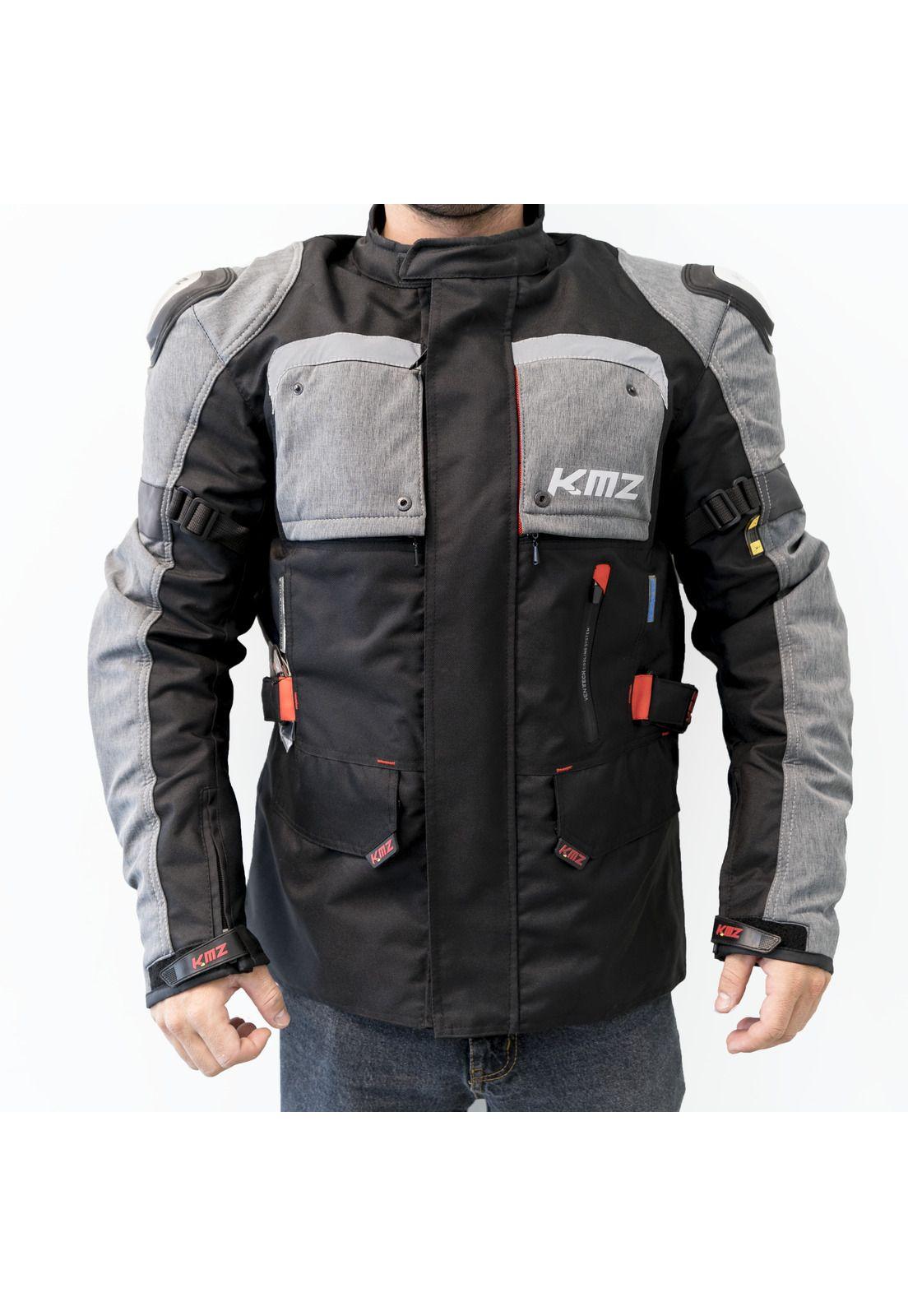 Chaqueta Moto Calle Qatar Blanco/Verde/Rojo KMZ-0