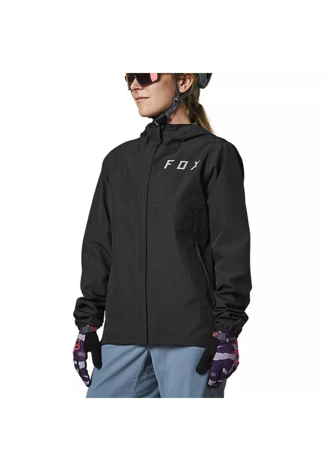 Chaqueta Bicicleta Mujer Impermeable Ranger 25L Negro Fox-2