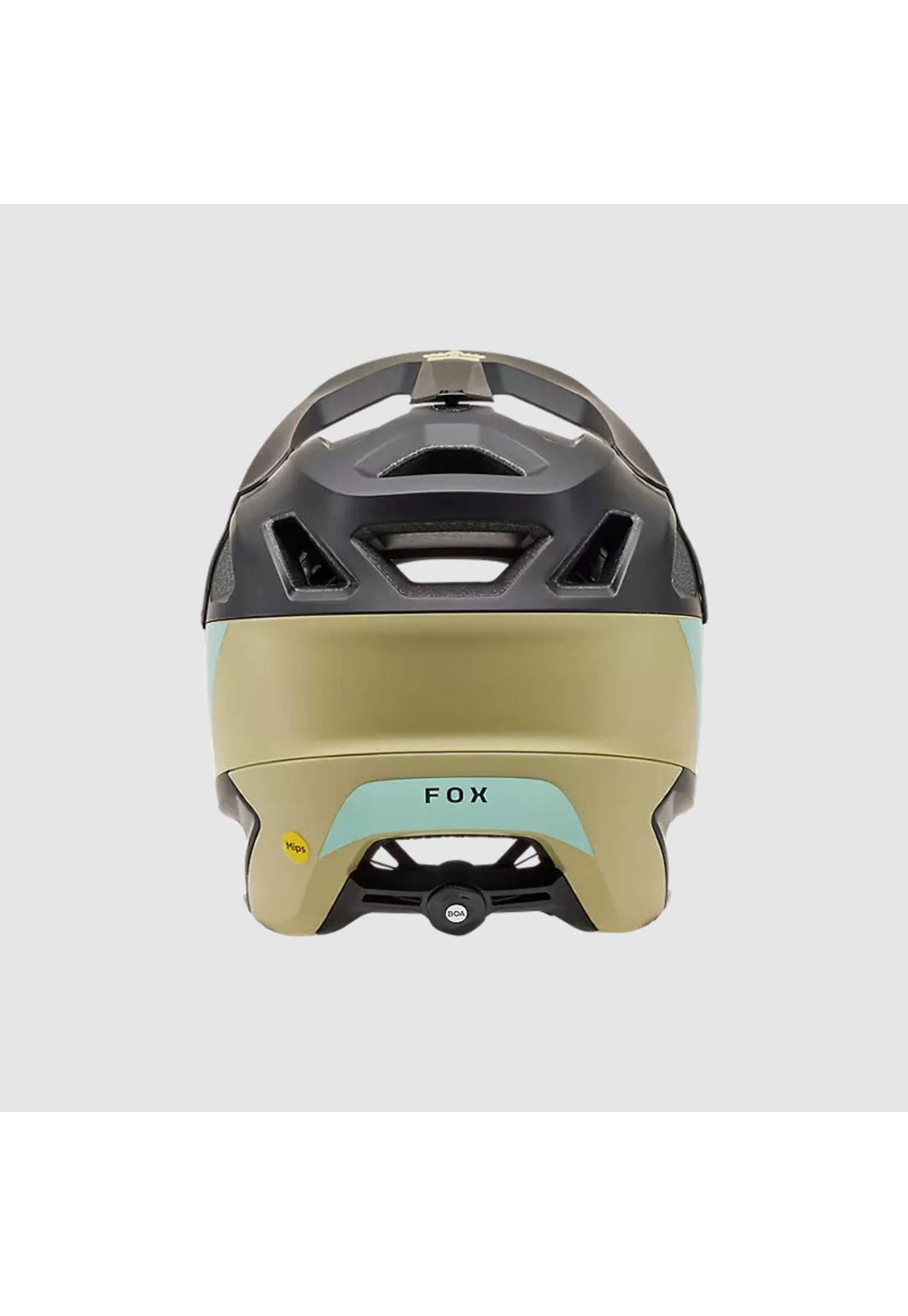 Casco Bicicleta New Dropframe Pro Negro/Dorado/Celeste Fox-4