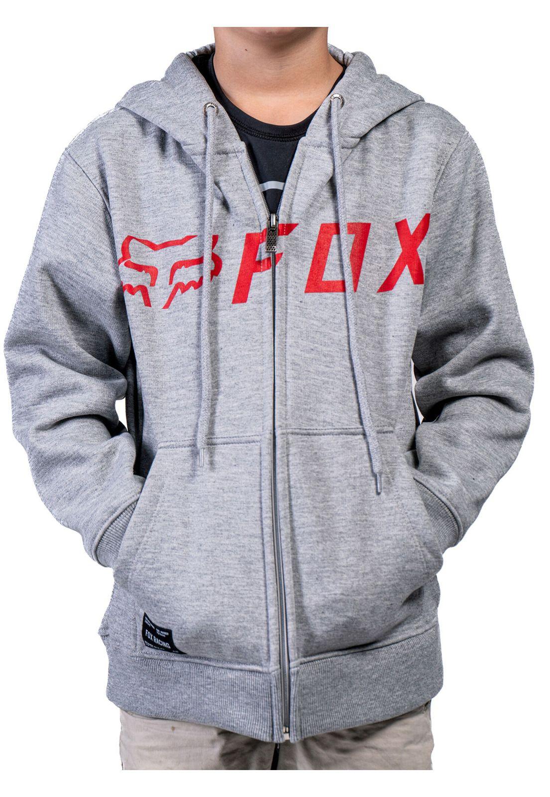 Poleron Lifestyle Niño Destrakt Zip Gris Fox-0