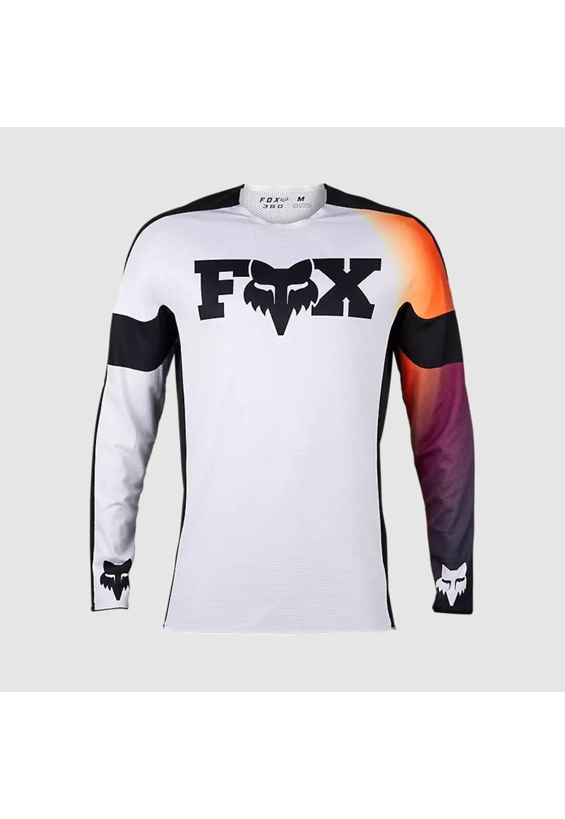 Polera Moto 360 Streak Blanco Fox-0